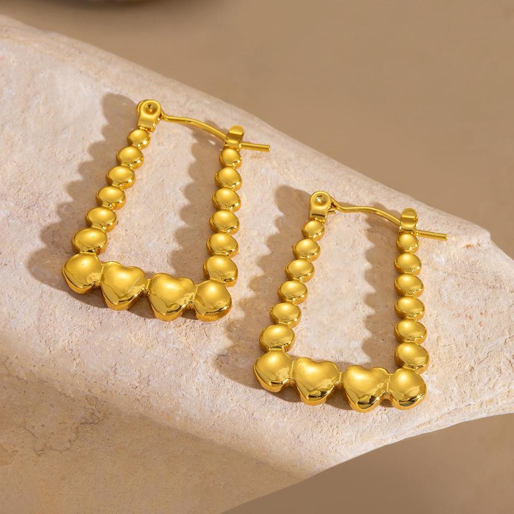 Raffinate Ear Cuff in Acciaio Titanio Oro 18k per Donna