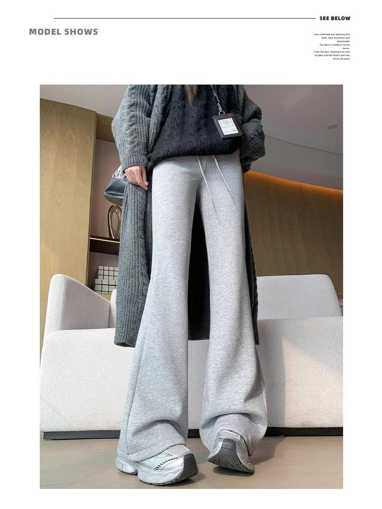 Women's Petite Slimming High-Waist Micro Flare Pants - Casual Sportswear for Autumn