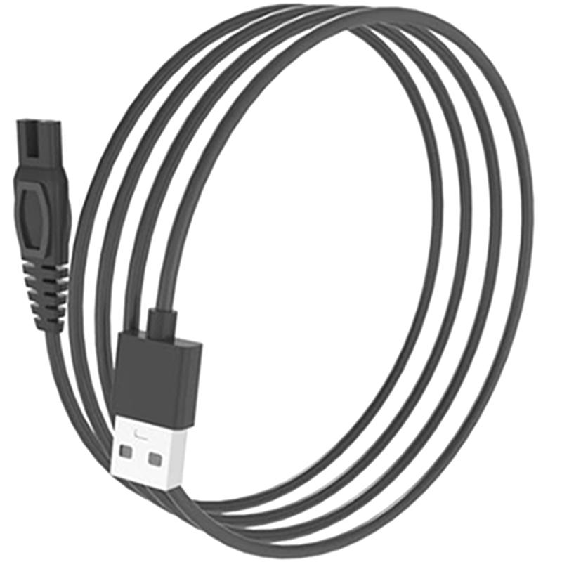 USB-кабель для зарядки 5 В для машинки для стрижки волос Rfc-598 Rfc-588 Rfc-690 Rfc-696 Rscx-7568 Электробритвы Триммера для бороды чёрный