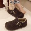 cm inner height increase women's shoes woolen all-inclusive children's velvet warm one-pedal cotton shoes lamb wool shoes