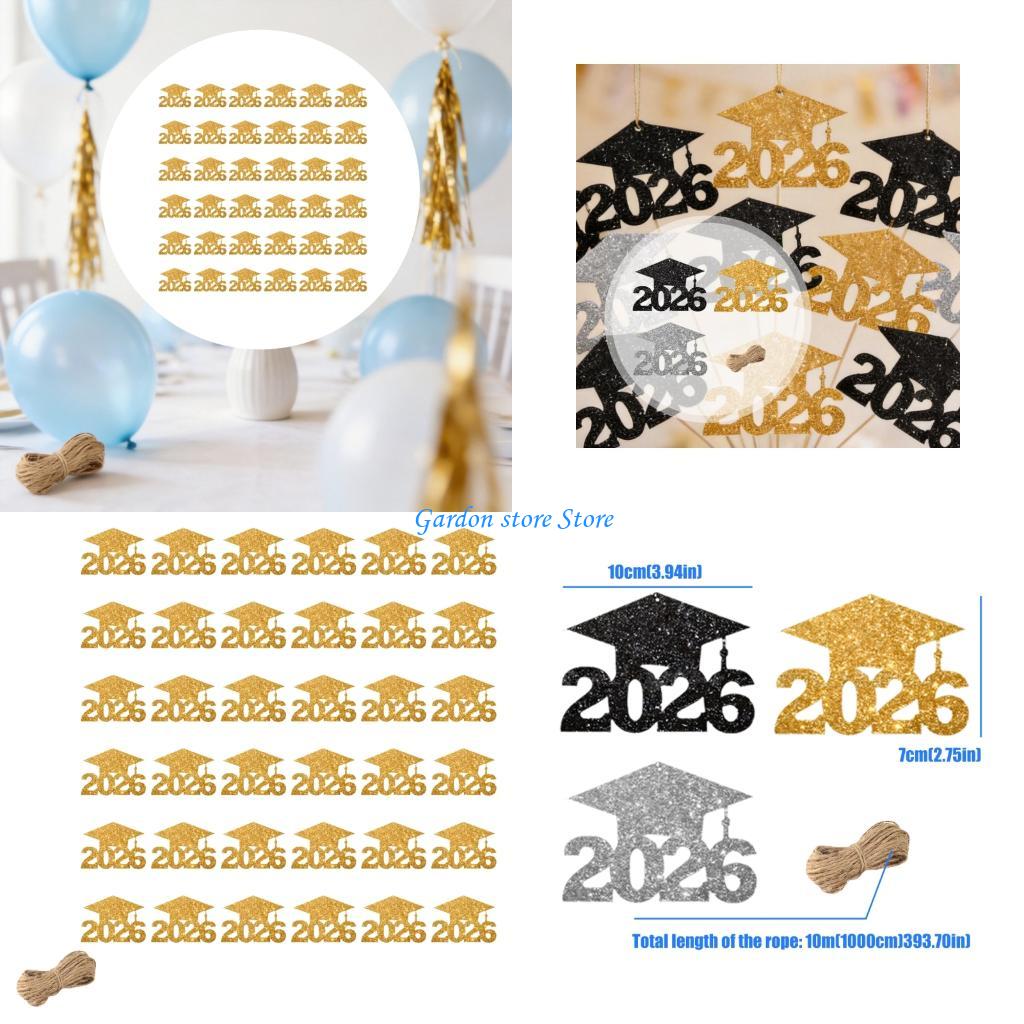B0KB 36pcs or 24pcs Unique Graduation Party Table Decorations Paper Vase Ornament