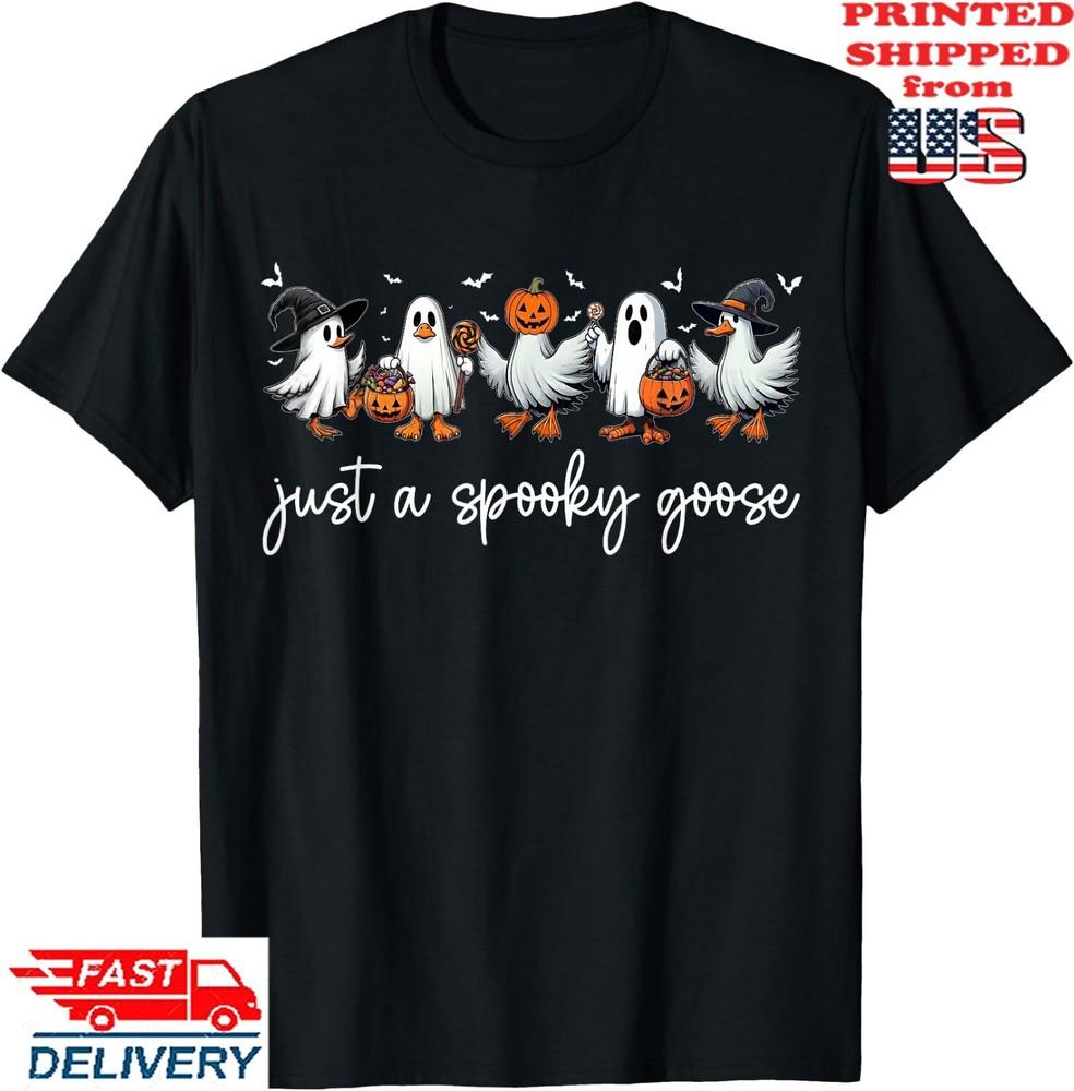 Просто жуткий гусь Хэллоуин Милый жуткий гусь Футболка , Унисекс футболка Унисекс футболка XXXXL