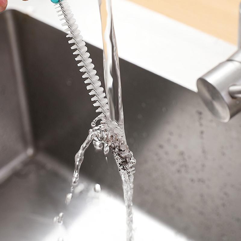 2 Piezas Cepillo de Limpieza Multifuncional Cepillos para Botellas de Paja Limpiador Alambre de Acero Lavar Pajitas para Beber Cepillo para Biberones