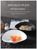 Irregularly Shaped Ceramic Salad Bowl for Restaurants - Deep Plate for French Desserts