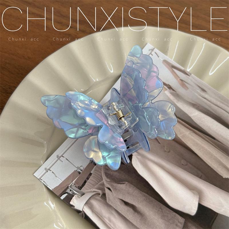 Dazzling Double-Layer Butterfly Claw Clip: High-End 2024 Fairy Hair Accessory