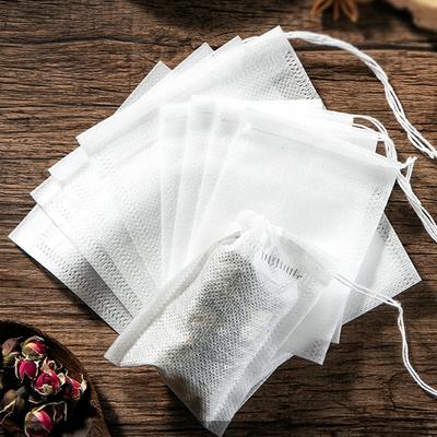 100Pcs Disposable Tea Filter Bags for Loose Leaf Tea Degradable Non-woven Fabric Unbleached Empty Tea Bags Infuser Teabags