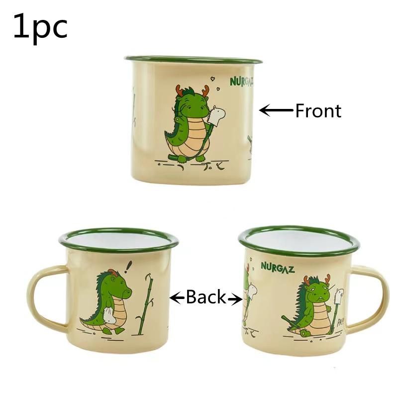 Outdoor Back To Ancients Creative Enamel Camping Mug 300ml Metal Enamel Coffee Tea Camping Hiking Backpacking Fishing Picnic