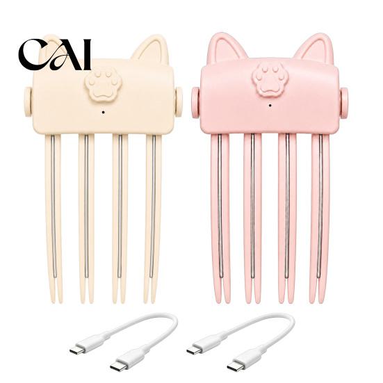 Modelador de Raiz Aquecido com Clipe para Volume em Cabelos Finos e Lisos, Pente Elevador Elétrico Ferramenta de Styling Rápido com 2 Configurações de Calor, Volume Puffy Natural