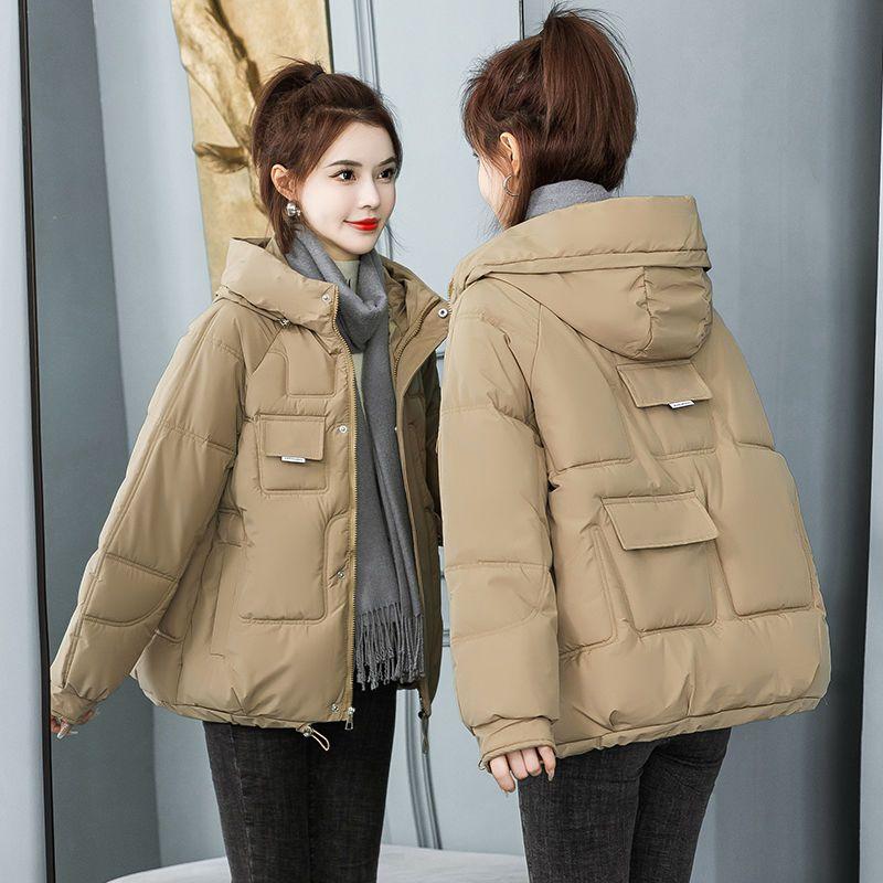 Short New Large Size Bread Suit Down Padded Jacket Hooded Women's Winter Korean Version Loose Thickened Padded Coat
