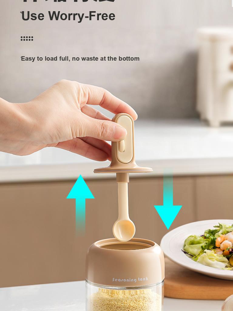 Seasoning Can Salt MSG Spice Box Household Kitchen Airtight Moisture-Proof Seasoning Bottle Dispenser Salt Bottle