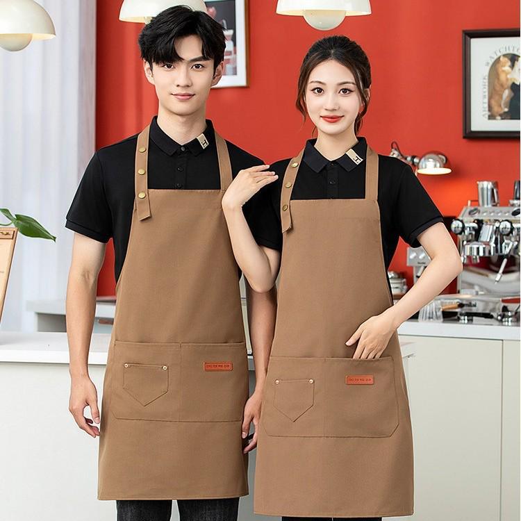 Waterproof & Oil-Proof Apron with Logo Printing - Unisex Kitchen Bib