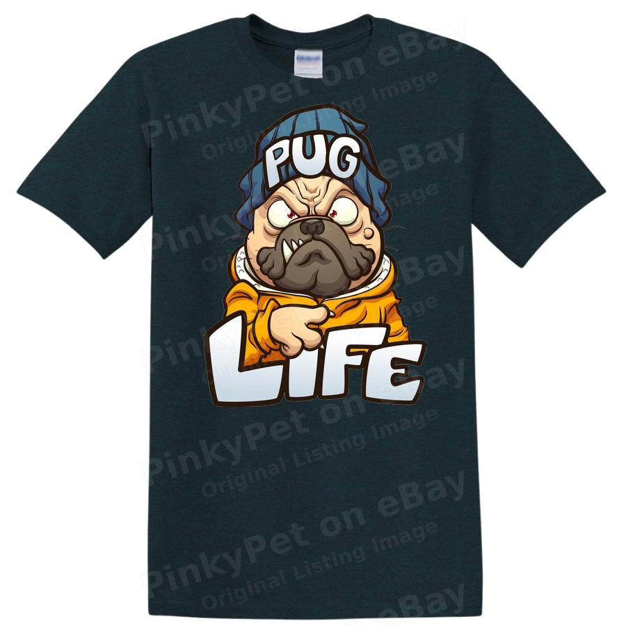 Pug Life Graphic T Shirt for Dog Lovers Funny Cute Tee Gift Idea