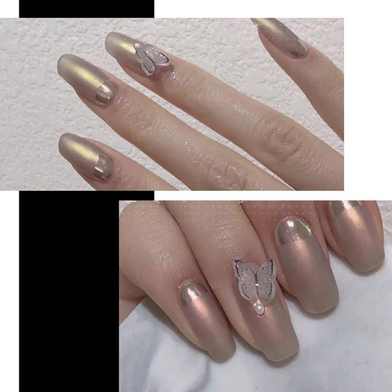 1 PC Nail Tool Ice Transparent Nude Color Powder Aurora Powder Net Red Manicure Magic Color Mirror Flour Powder