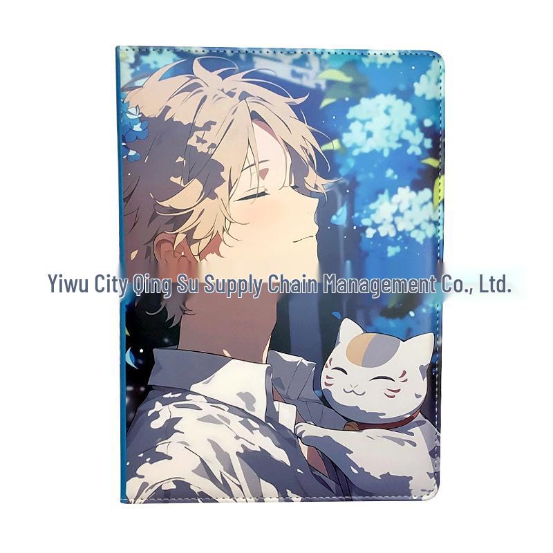 B5 Blue Flowers Natsume Anime Leather Hardcover Diary Notebook A-259