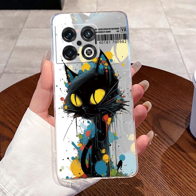 Jelly Case For OnePlus 10 Pro 10T ACE Pro Clear Silicone Soft TPU Back Cover One Plus 10PRO ACEPro Cute Rabbit Cat Phone Case