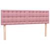 Box Spring Bed with Mattress Pink 160x210 cm Velvet