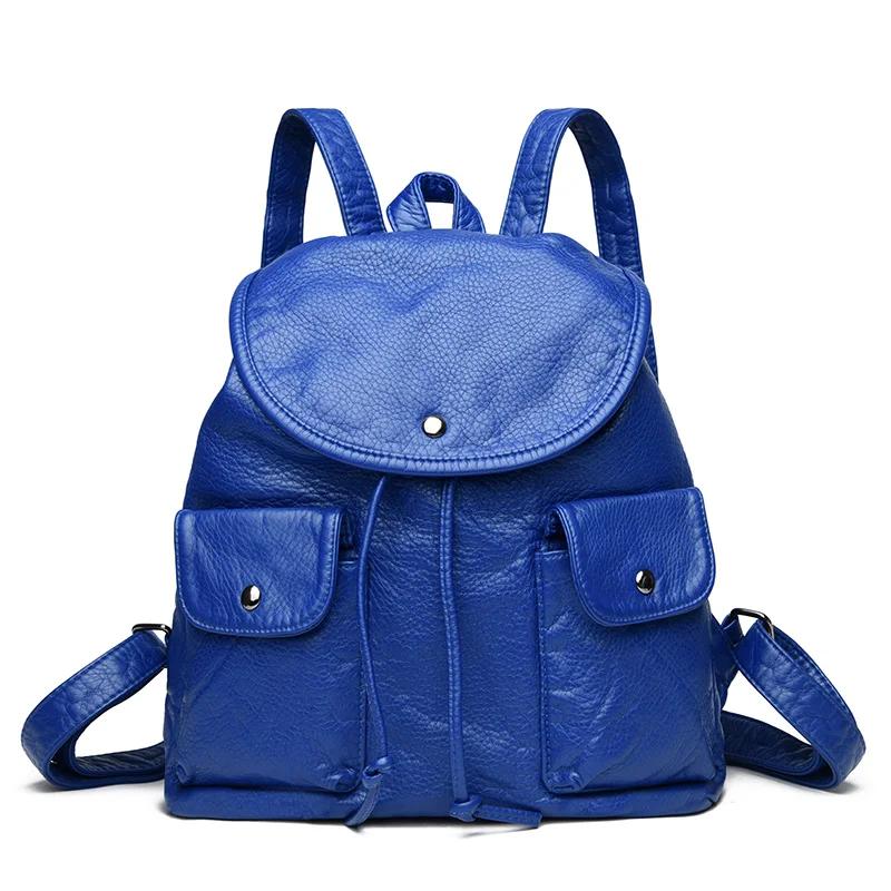 Luxury High Quality PU Leather Ladies Backpack Fashion Rivet Design Ladies Shoulder Bag Large Capacity Women Anti-theft Backpack