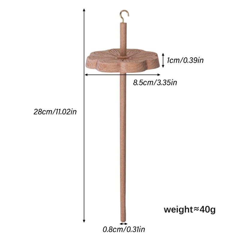 2ks Wood Drop Spindle Hand Spinner Tool pro nadšence, kteří tvoří vřeteno na tkaní dřeva Nástroj na tkaní nití