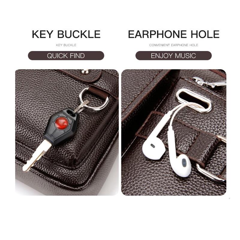 Male Messenger Bags High Quality Business Office Briefcase Fashion Crossbody Bags Men's Shoulder PU Leather Bags