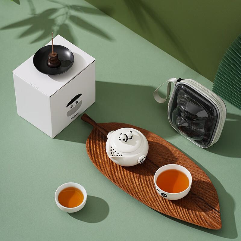 Panda Portable Ceramic Travel Tea Set