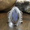 Natural Labradorite Gemstone Ring, Handmade Jewelry, Wedding Jewelry, Fashion Jewelry, Bohemian, 925 Sterling Silver