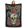 Falling In Reverse Official Merchandise The Death Blanket Multi-size Warm Cozy Fluffy Throw Blankets for Couch Sofa and Bed