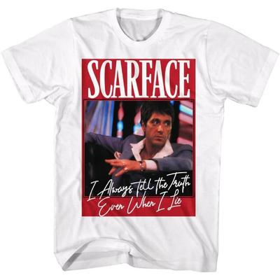 חולצת טריקו Scarface אני תמיד אומר את האמת חולצות טריקו קצרות למבוגרים סרט משנות ה-80 טוני מונטנה חולצות גרפיות