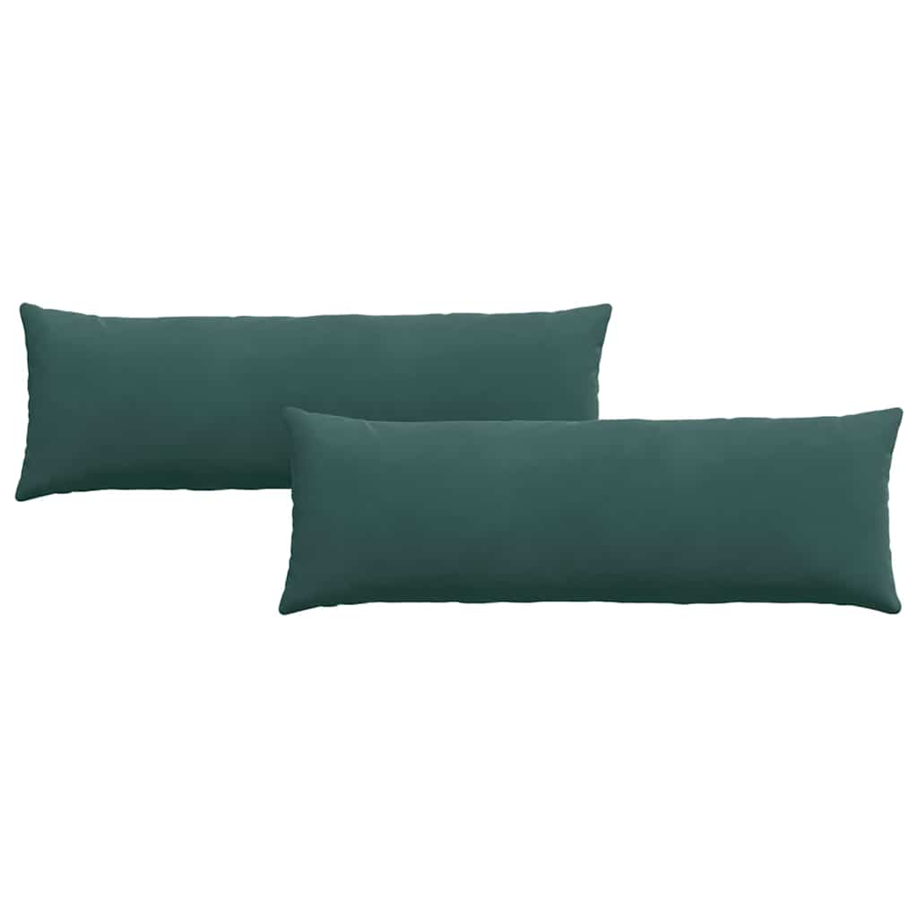 Sofa Cushions 2 Pieces Dark Green 120 X 40 Cm Cord Fabric