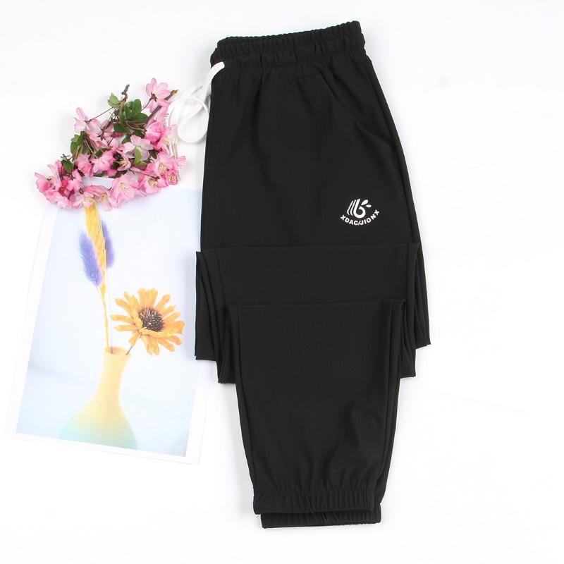 Summer new quick-drying pants women's summer thin ice silk pants summer women's elastic pants pink pants leggings sweatpants sun protection