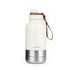 Insulated Bottle with Two Pet Bowls - 32oz950mL (Ivory White)