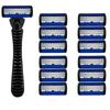 6-Layers Safety Razor Set High Quality Men Razor Sharp Stainless Steel Shaving Changeable Shaver Head Blade