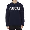 Knitwear Men's Dark Blue Crew Neck Moderate 761539-XKDK4-4492