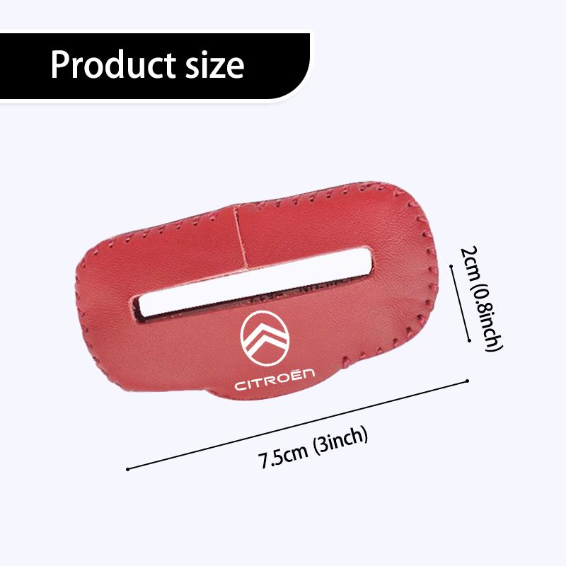 Leather Car Seat Belt Buckle Protector Anti-Scratch Cover For Citroen Jumper Celysee Cactus Picasso Aircross Saxo Grand