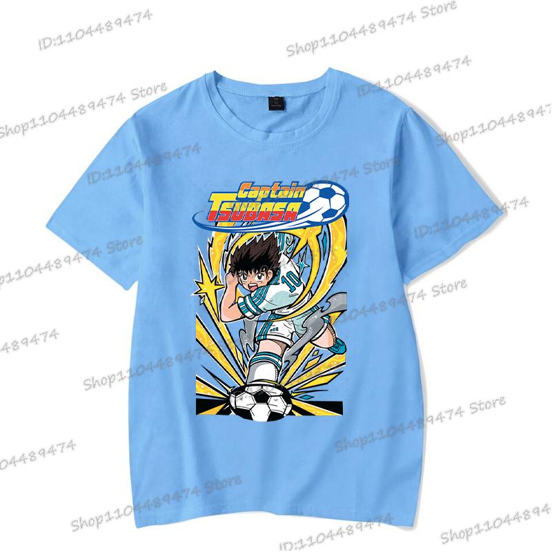 Comic Captain Tsubasa T-shirt Hip Hop Football Lover Gifts Short Sleeve T Shirt Cartoon Fashion Men Women Anime Streetwear