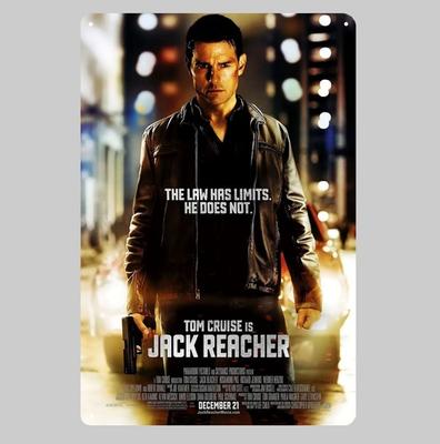 Jack Reacher Tom Cruise Movie Metal Poster Tin Sign Plaque