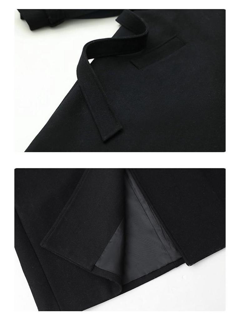 Women's Hepburn Style Mid-Length Woolen Coat - 2025 Winter Collection, Thickened and Stylish.