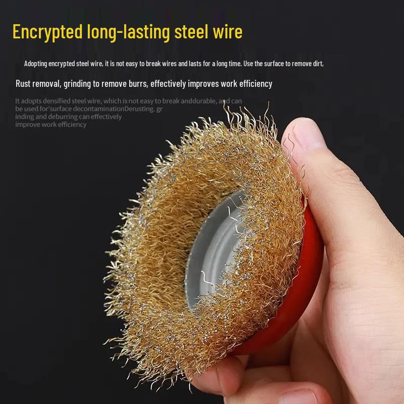 Steel Wire Wheel for Rust Removal & Polishing - Angle Grinder Brush