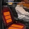 12V Heated Car Seat Cushion with Backrest - Warm Seat Cover for Autumn and Winter