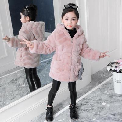 Winter Fashion Baby Girl's Coat Children's Thickened Warm Fashion Little Girl Faux Fur Coat Girls' Faux Fur Jacket