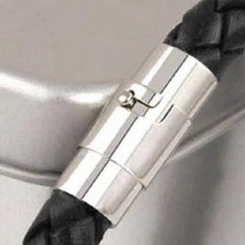 Men's Woven Bracelets: Magnetic Buckle PU Hand Ropes, Personalized High-End Accessories for Daily Wear