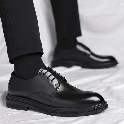 Fashion Men's Business Shoes Black Leather Formal Shoes for Men Lace Up Oxfords Wedding Party Office Summer Shoe Man Zapatos De Hombre