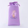 Purple Satin Ballet Dance Shoe Drawstring Pouch - Portable Double Drawstring Bag