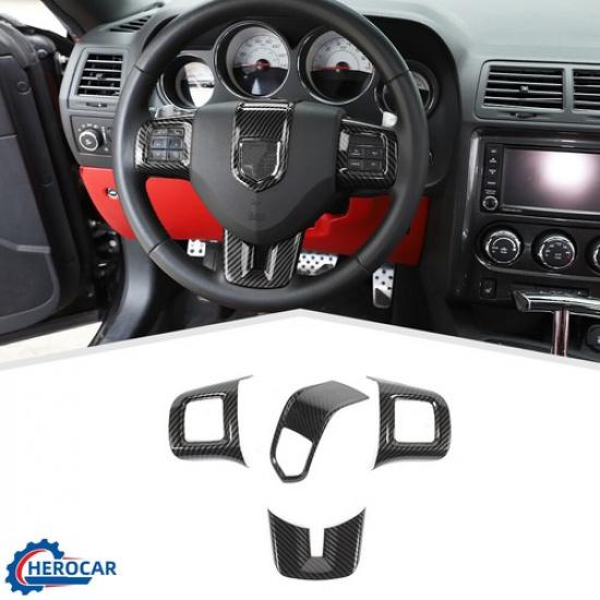 Steering Wheel Cover Full Kit Trim for Dodge Charger Challenger Durango 09-2014