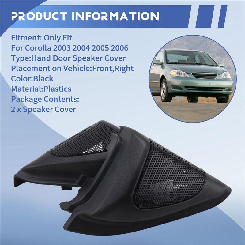 Copertura Triangolare per Altoparlante Tweeter per Pannello Porta Auto Portatile Trim per Toyota Corolla 2003 2004 2005 200