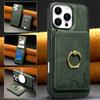2 in 1 leather Case for IPhone 17 16 Promax 15 Plus 14 13 12 Pro Max Bracket Card Holder Wireless Charging Iphone16 Phone Cover