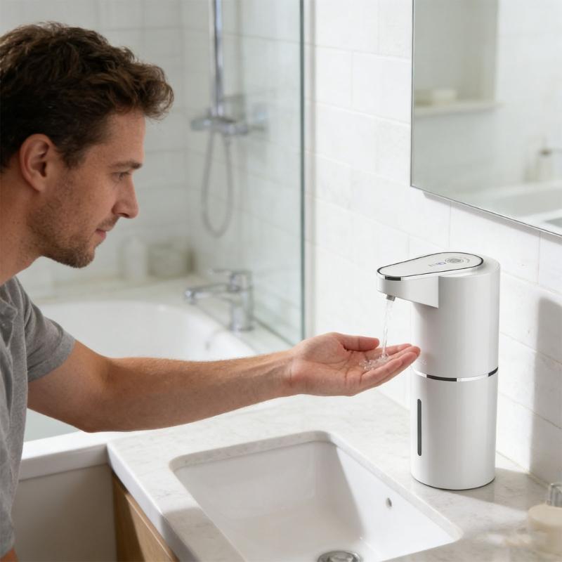 Automatic Soap Dispenser With 3 Regulable Foams Level Rechargeable Foams Smarted Hand Washing Machine