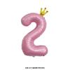 42-Inch Large Pink Crown Aluminum Film Digital Balloon Children'S 1St Birthday Party Decoration Photo Props