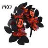 Seasonal Festive Headwear Halloween Floral Headband, Handmade 3D Shape Widened Fit Comfortable Headband Hair Hoop, Non-Slip with Pumpkin Witch
