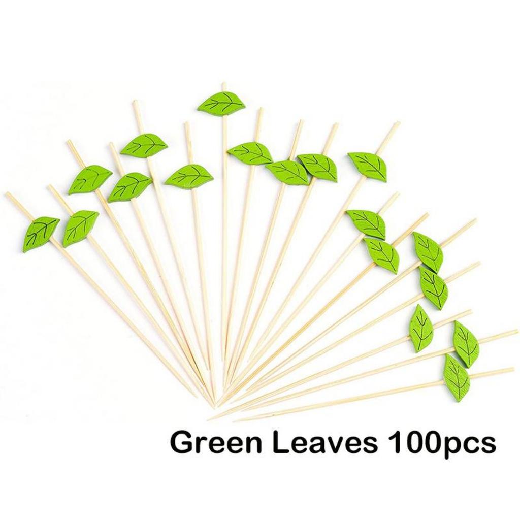 12cm 100pcs Bamboo Cocktail Sticks Pick Martini Drink Stick Picks Levo Bar Tool