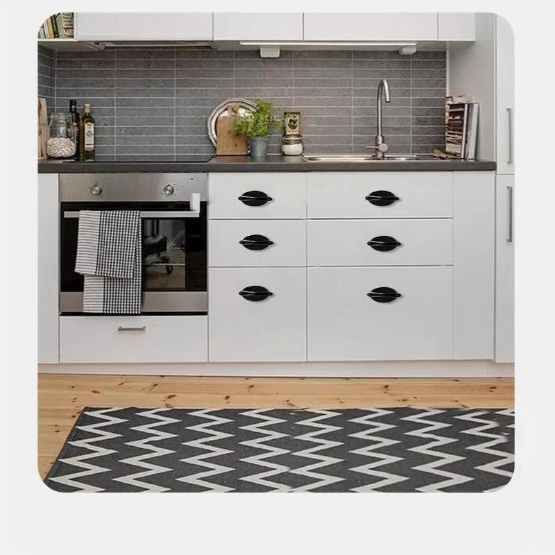 No Drill Anti Collision Cabinet Pull Handle Self Adhesive Sturdy Build for Bathroom Wardrobe Kitchen Drawer